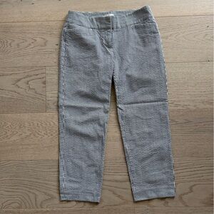 LOFT Petite Seersucker Pinstripe Ankle Pants | 0P